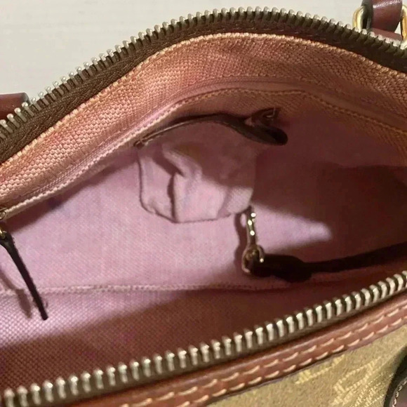 Dooney Bourke BD signature print canvas shoulder handbag - Picture 6 of 12